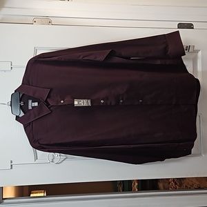 Men's burgundy colored Van Heusen Dress Shirt